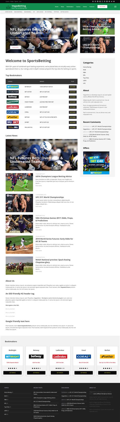 sportsbook website template|sports betting theme.